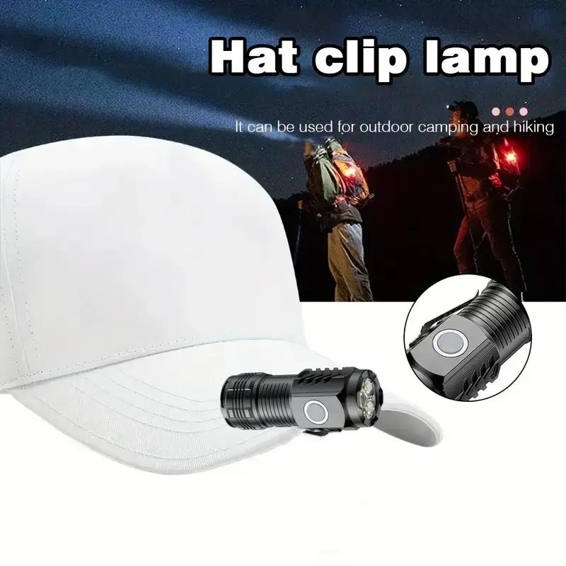 Mini 3LED Flashlight With Pen Clip,Night Walking,Portable Brightness,Rechargeable Waterproof Emergency Spotlight Outdoor Torch