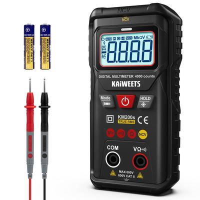 Цифровой мультиметр KM200S с функцией True NCV, компактный, с японским руководством пользователя, 4000 отсчетов, автовыбор диапазона, напряжение AC/DC,