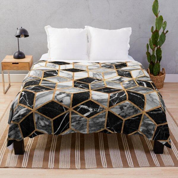 Soft and Gradual Change of Color Cube Blanket Lunch Break Thermal Blanket Sheet Bedspread Flannel Blanket