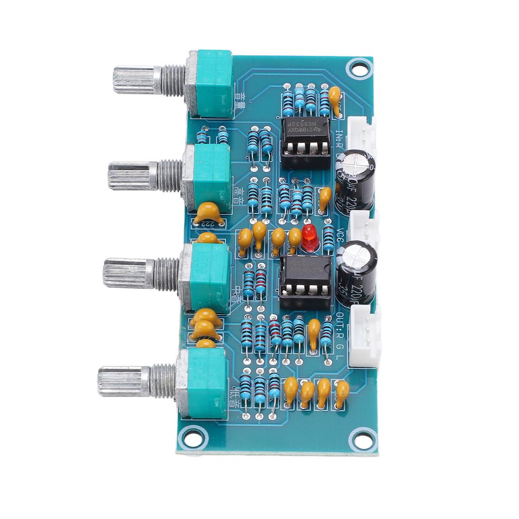 Digital Power Amplifier Board PCB 2 Channels Preamp Board Module NE5532 Chip DC12V 24V