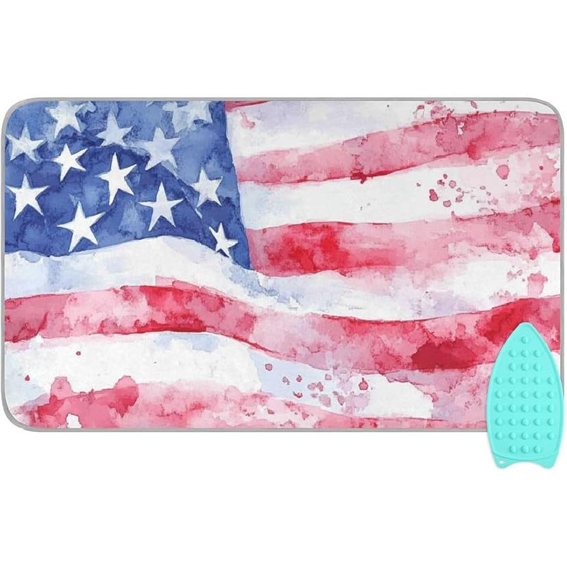 Коврик для глажки для стола Портативное дорожное одеяло для глажки Чехлы для гладильной доски Коврик для прессования Подушки для термопресса 27,6x47,2 дюйма Серые цветы