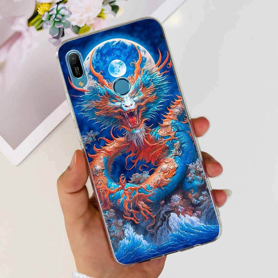 Чехол для Huawei Y6 2019 Y6 Prime 2019 Модный расписной чехол Прозрачный силиконовый чехол для телефона Для Huawei Y6s 2019 Y6 Pro 2019 Мягкий чехол