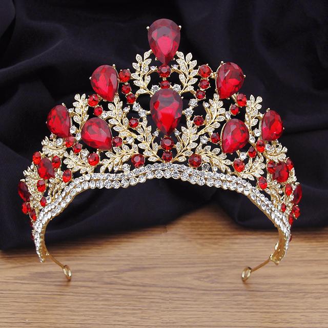 Качественный пышный головной убор в виде короны королевы, большая капля воды, хрустальная тиара, диадема, свадебные украшения для волос, аксессуары для невесты