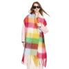 Luxury Winter Scarf Women Plaid Cashmere Shawl Soft Elegant Lady Poncho Chuncky Pashmina Bufanda Tassel Echarpe Winter Clothing