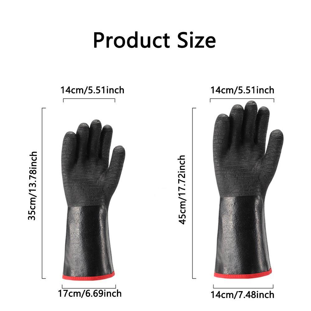 Waterproof Heat Resistant Gloves Oil Resistant Grill Gloves Easy To Clean Oven Mitts Cooking