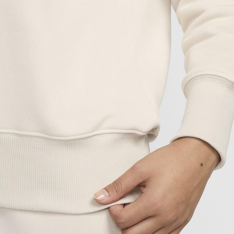 Nike Спортивная одежда Phoenix Fleece Logo FW24 Повседневный спортивный свитер с длинным рукавом Куртка женская Off-White FV7680-104
