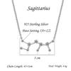 12 Constellation Necklace 925 Sterling Silver Constellation Pendant Necklace Delicate Rhinestone Constellation Sign Elegant Cubic Zirconia