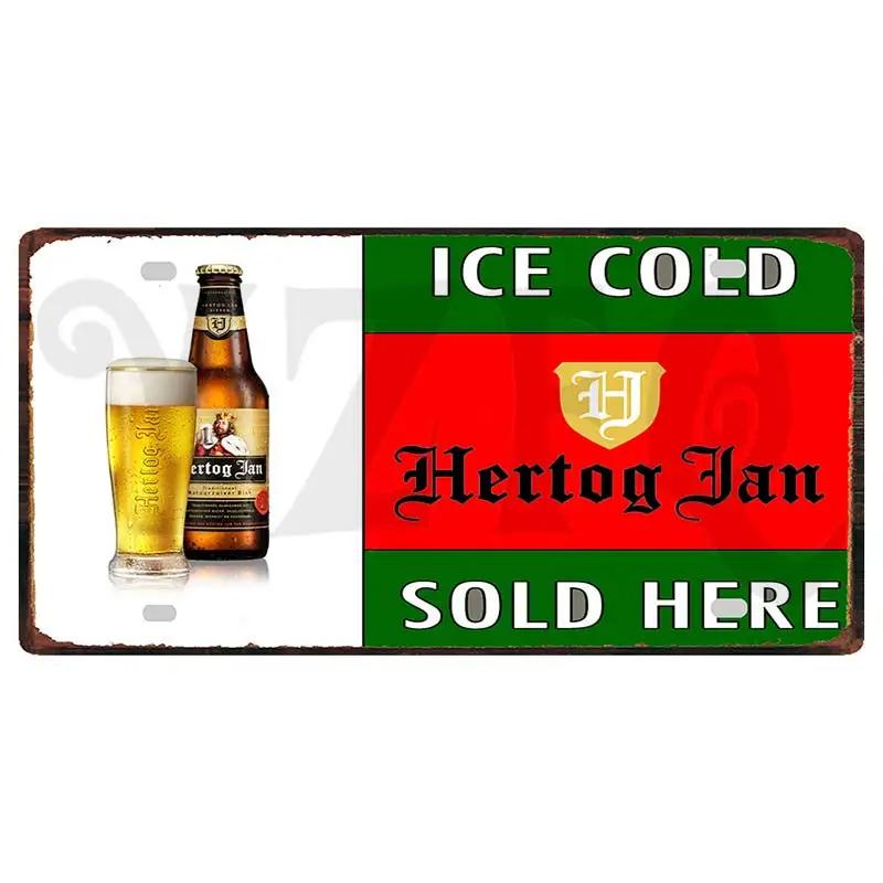 Металлическая табличка Бельгийское пиво 6x12 дюймов Duvel Jupiler Zot Пластина для стены Дома Ресторана Ремесленное Декорирование 30X15CM DC-1636A