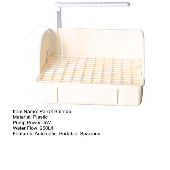 Автоматическая ванна для птиц с насосом, ванна для попугаев в помещении, большой фонтан для душа для птиц, африканский серый попугай, корелла, волнистый попугайчик