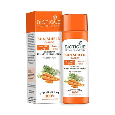 Солнцезащитный лосьон с Морковью 40+ SPF (120 мл), Sun Shield Carrot 40+ SPF Sunscreen Ultra Protective Lotion,