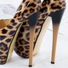 Сексуальные женские туфли на платформе с леопардовым принтом, модные туфли на очень высоком каблуке 19 см, круглый носок, брендовые туфли для вечеринок в стиле фетиш, туфли-лодочки, большой размер 47