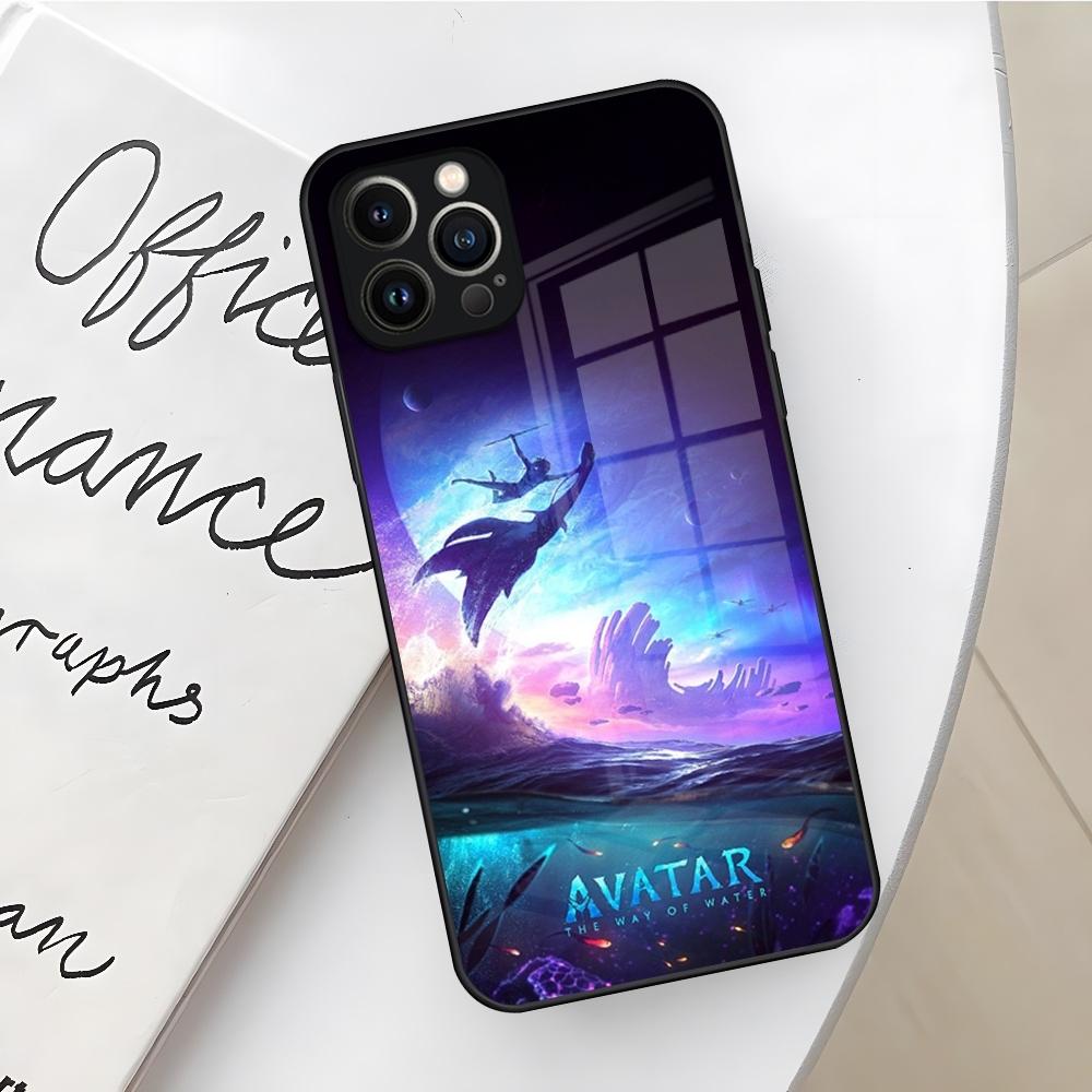 Чехол для телефона Аватар Путь воды для Iphone 17 16 Air 15 14 12 11 13 Pro Max Mini X Xr Xs Se Puls стеклянный Чехол