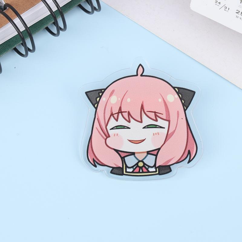 Значок с героями мультфильмов, аниме, шпион, семейная периферия, Арния, акриловая брошь, милое выражение, сумки для одежды, декоративная подвеска-паста