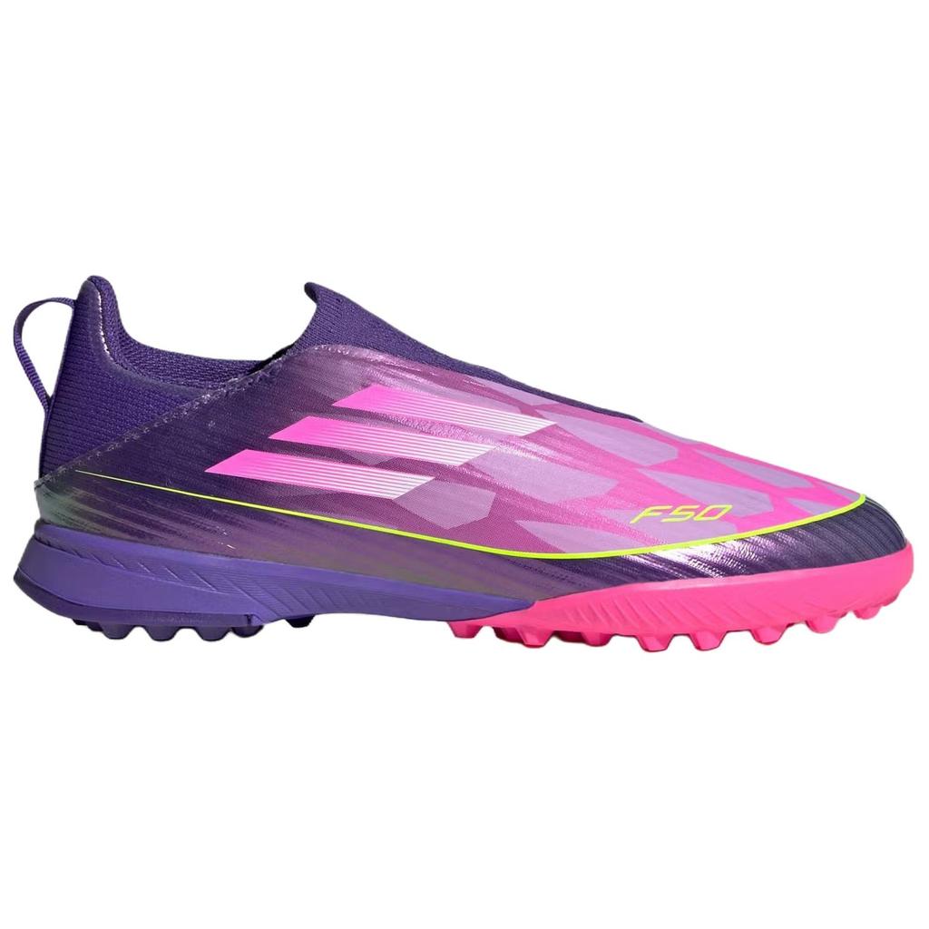 Adidas Lamine Yamal X  F50 Series Fashion Comfortable Soccer Shoes Unisex Soccer Shoes Purple Pink JQ9734