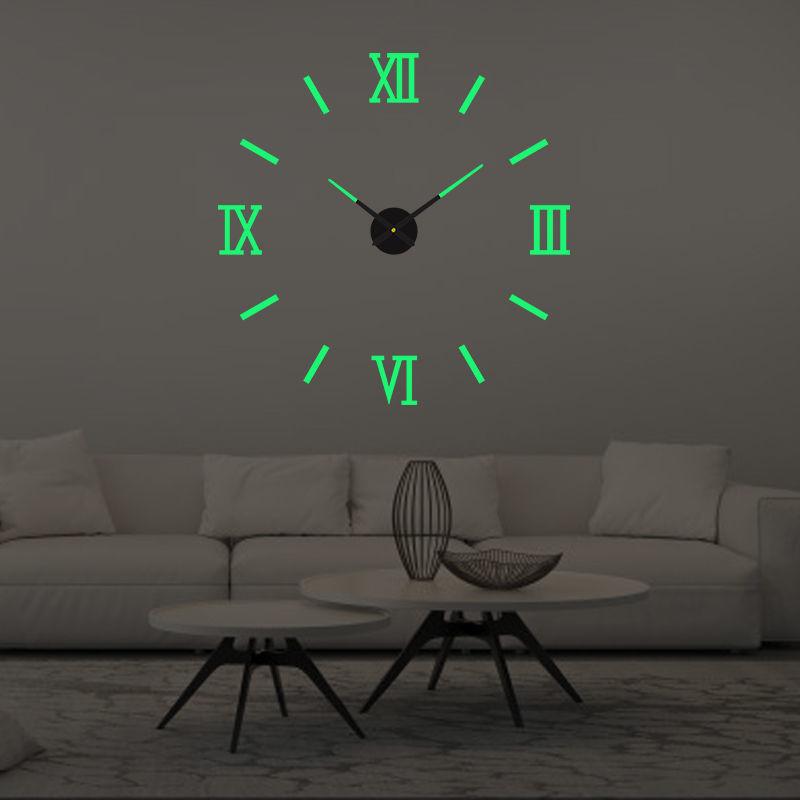 3D Luminous Large Wall Clock Modern Design DIY Digital Table Wall Clocks Wall Clock Free Shiping Living Room Decorative Watch
