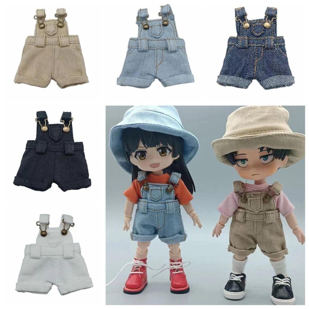 Casual Wears OB11 Denim Pants Dress Up Doll Jeans Pants Fashion Doll Clothes Overalls GSC 1/12 Bjd