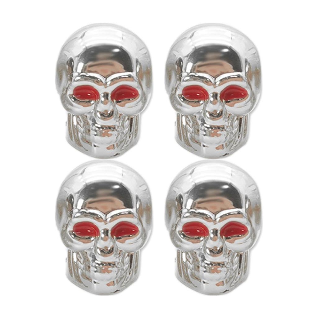 Yoryu Skull Tire Valve Cap,Skull Valve Stem Cap,4pcs Skull Motorcycle Valve Stem Caps |