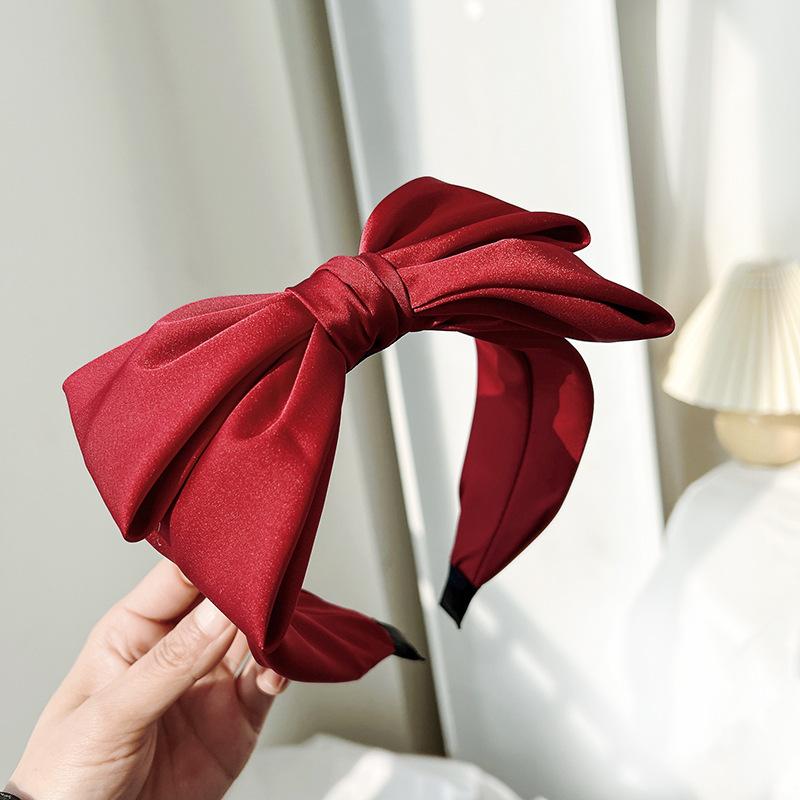 Женская Девушки Весна Красочный Шелковый Сатиновый Бант Повязка на Голову Ободок Взрослые Аксессуары для Волос Ювелирные Изделия для Волос