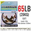 15ft/4.6m Nickel Titanium Fishing Wire Kink-Resistant Titanium Fishing Leader Line Tuna Pike Saltwater Fishing