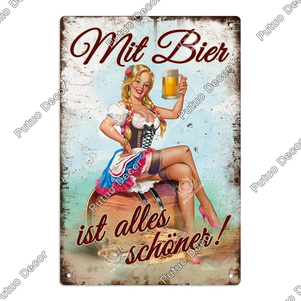 Декор напиток винтажный немецкий металлический знак смешной пивной пьющий вино любитель напитков для бара паба клуба дома человек пещера настенный декор
