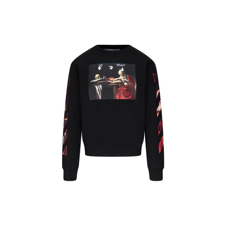 OFF WHITE SS21 Свитшоты Унисекс Черный Круглый вырез Умеренный Обычный OMBA025R21FLE0051025