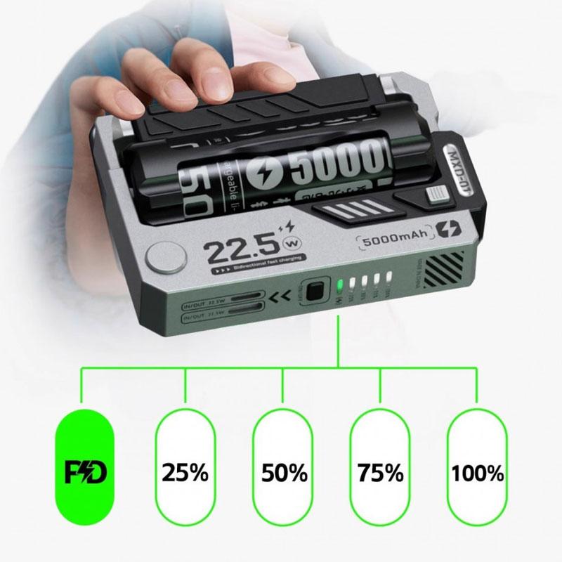 Portable Power Bank Removable Replaceable Battery Pack 20000mAh 22.5W Fast Charging External Battery for iPhone Samsung Huawei