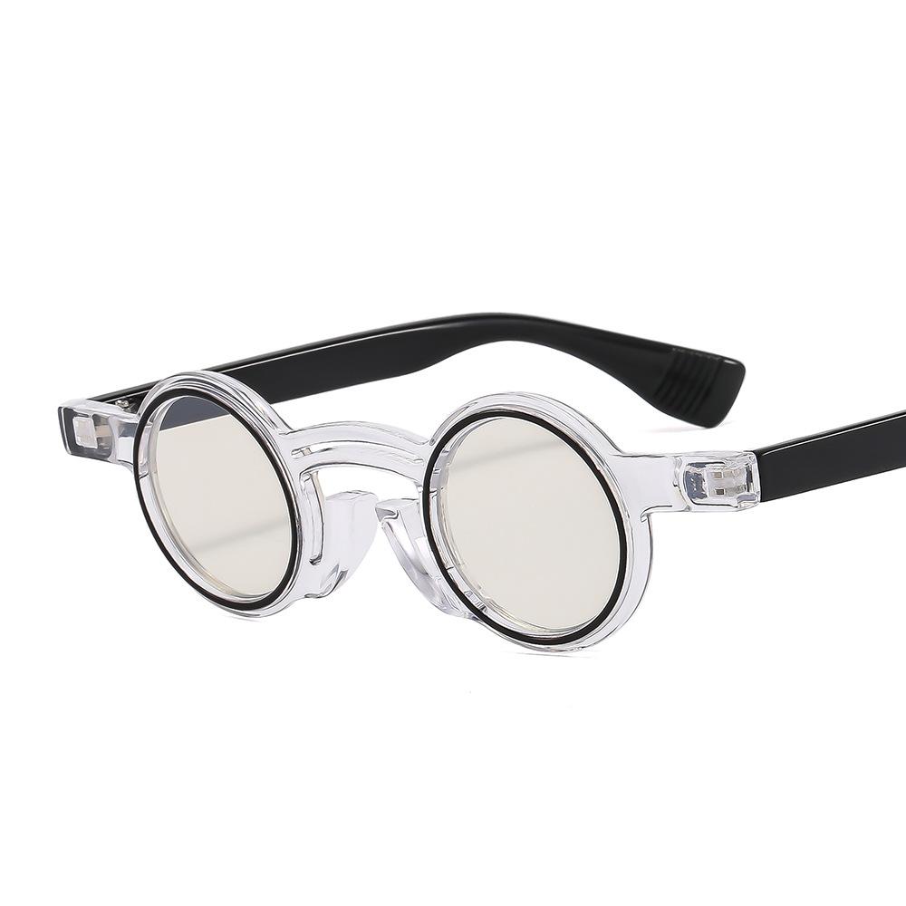 Newest 2024 Trend Punk Round Sun Glasses Small Frame Custom Sunglasses