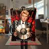 French legendary rock singer and actor Johnny Hallyday blanket soft home furnishing nap decoration four seasons warm Sherpa blanket U23