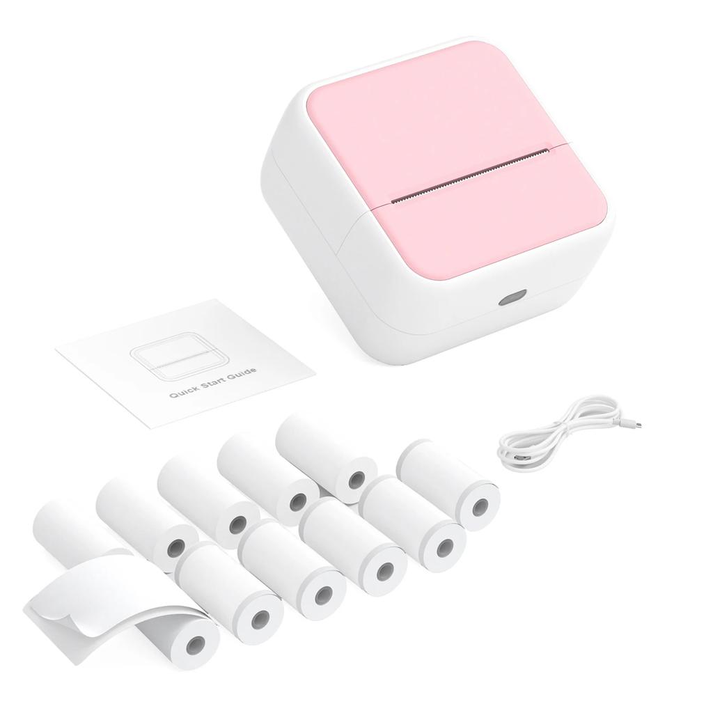 57мм Термопринтер для этикеток 2-дюймовый Карманный принтер BT Беспроводное подключение Совместим с для Android для IOS Поддержка приложений Чековый Labe