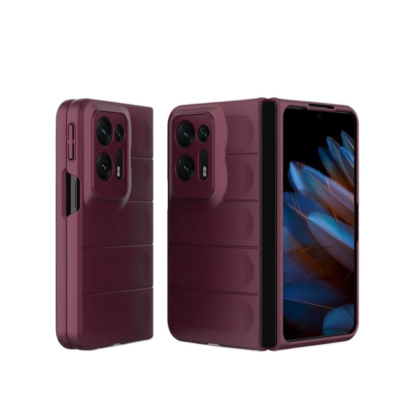 Чехол для OPPO Find N2 5G Global Задняя крышка Чехол для телефона Жидкий силикон Противоударный Броня Чехлы для Find N2 Flip Funda Coque