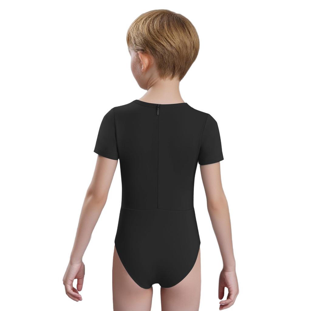 Унисекс Детская Адаптивная Одежда Ромпер с Невидимой Молнией Сзади Против Снимания Круглый Вырез Короткий Рукав Боди