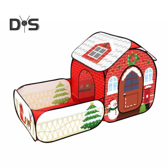 Детская игровая палатка с туннелем для гусениц, рождественская тема, детский игровой домик, ткань Оксфорд, интерактивная палатка для малышей для обучающих игр и развлечений