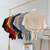 Women Knitted Warm Shawl Plain Neck Guard Scarves Solid Color Blouse Shoulders Fake Collars Summer Air-Conditioning Outer Tower