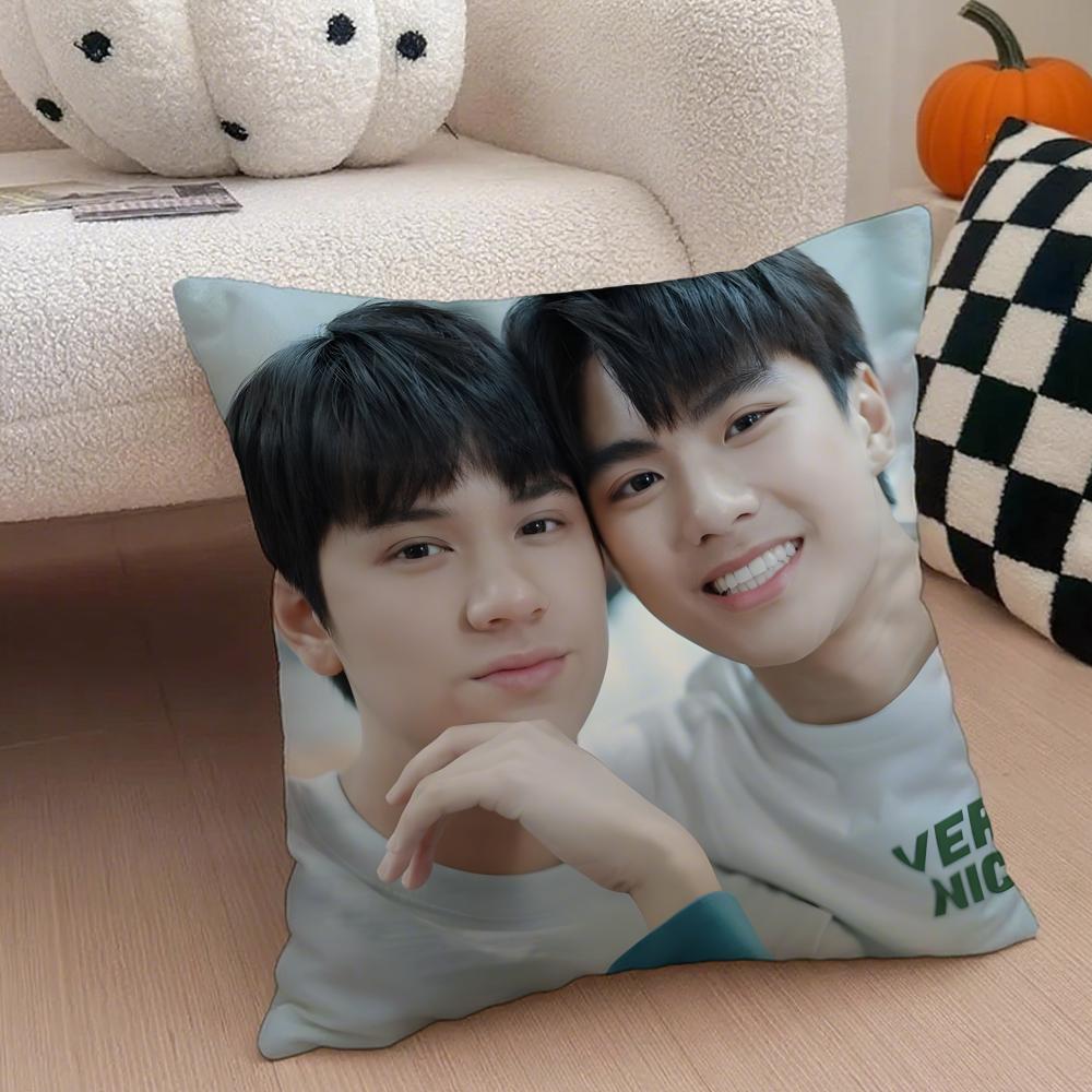Thai TV drama BBad Buddy Series Cushion Cover Throw Pillow Cover Hidden Button Durable Polyester Chair Cushion