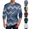 Men's T Shirt O-Neck Clothing Apparel Outdoor Long Sleeve Print Fashion Designer Vintage