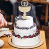 4Pcs Unique Cake Decorative Inserts Birthday Party Supplies Dessert Toppers Communion Baptism Cake Picks Photo Props