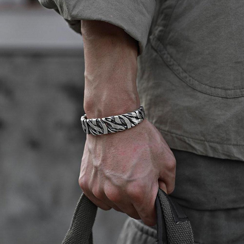 Ретро металлический витой открытый браслет мужской повседневный манжета креативные украшения для верховой езды персональный Motorcy W2E3