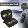 Sequins Fishing Lures Set with Storage Bag Compact Design Portable Metal Spoon Spinner Kit Freshwater Artificial Baits Fishing Tackle