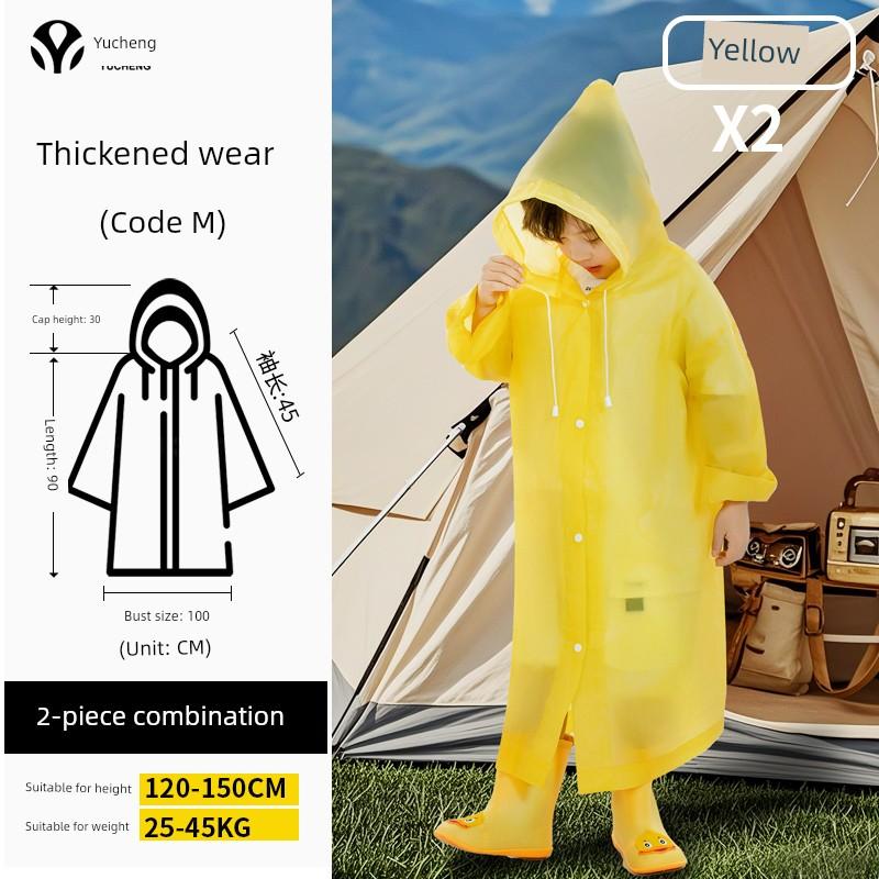 Portable Thickened Kids Raincoat for School Travel