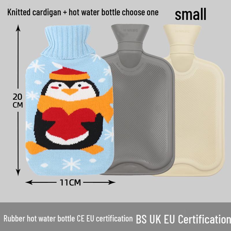 Explosion-Proof Hot Water Bottle: Rubber Design for Stomach and Feet, Long-Lasting Warmth