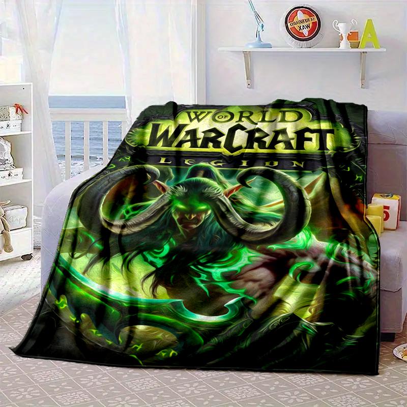 Warcraft game Blanket Flannel Blanket for bed, sofa, Camping, Hiking, Picnic Essentials, gift for family Fan gifts