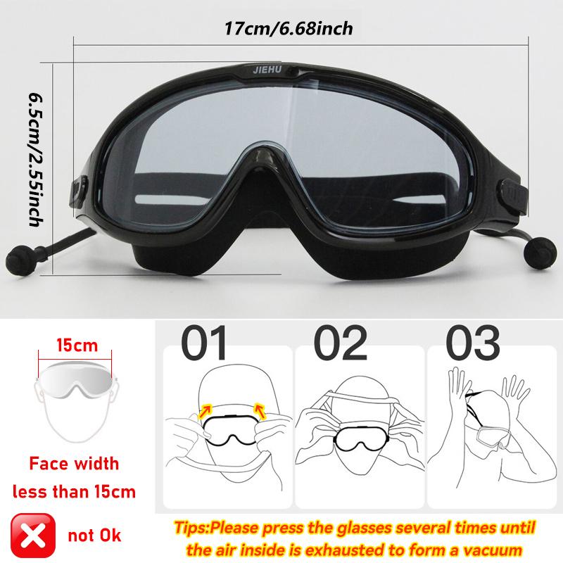Очки для плавания при близорукости, оптические противотуманные очки для плавания, корректирующая маска для подводного плавания с диоптриями, бесплатные беруши и сумка для хранения