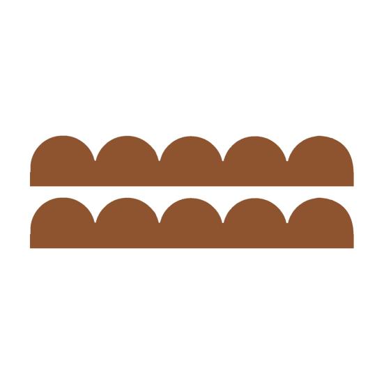 2Pcs Scalloped Wood Border Trim Wall Decoration Adhesive DIY Cabinet Shelf Door Window Frame Scalloped Edge Decorative Wood Strips