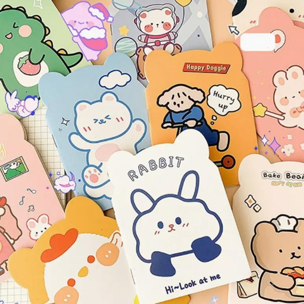 10 шт./упак. линованная бумага Kawaii блокнот дневник мультфильм блокнот мини-блокнот офисные принадлежности
