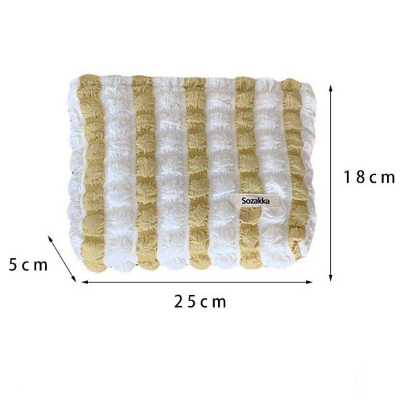 Мягкие цветные косметички большой вместимости из пузырьковой пряжи, дорожные туалетные принадлежности для ухода за кожей, косметичка-органайзер, клатч, косметичка на каждый день