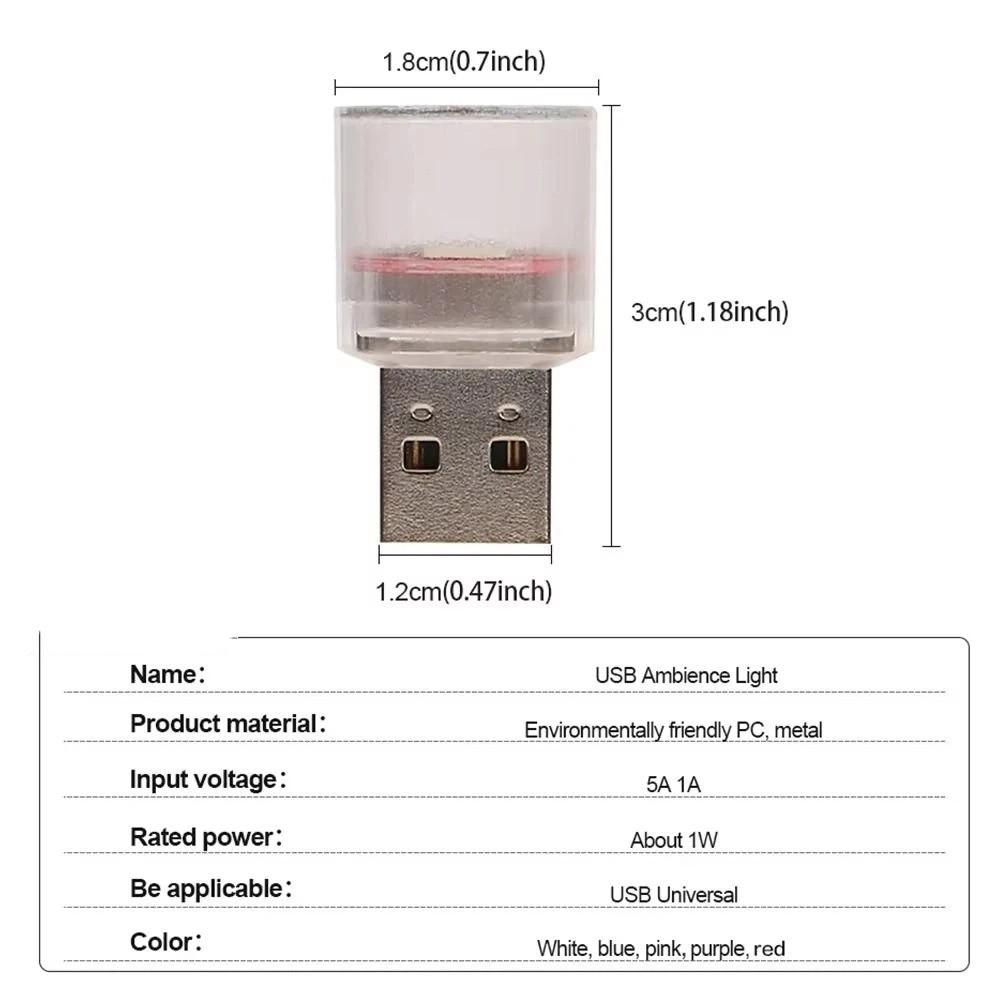 Gradient Lighting USB LED Ambient Light Multi-Color Modes Color Changing Night Light Short Trips