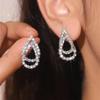 Europe And The United States Simple Wild Drop Shape Earrings Advanced Sense Of Niche Design Temperament Earrings Female Rhinestone Earrings