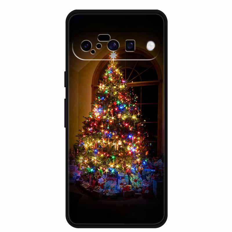 Рождественские чехлы для Google Pixel 10 Чехол Силиконовый Мягкий Черный Чехол Рождественская елка для Pixel 10 Pro / 10 Pro XL Задняя крышка