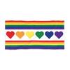 Пляжное полотенце Pride с сердцами и радугой, Красочное мягкое летнее полотенце для пляжа, бассейна, отпуска и фестиваля