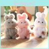 Adorable Plush Bunny Keychain Hanging Doll Cute Cartoon Style Backpack Charm